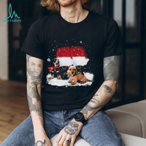 official dachshunds and santa claus christmas snow t shirt Every shirt den dai dien
