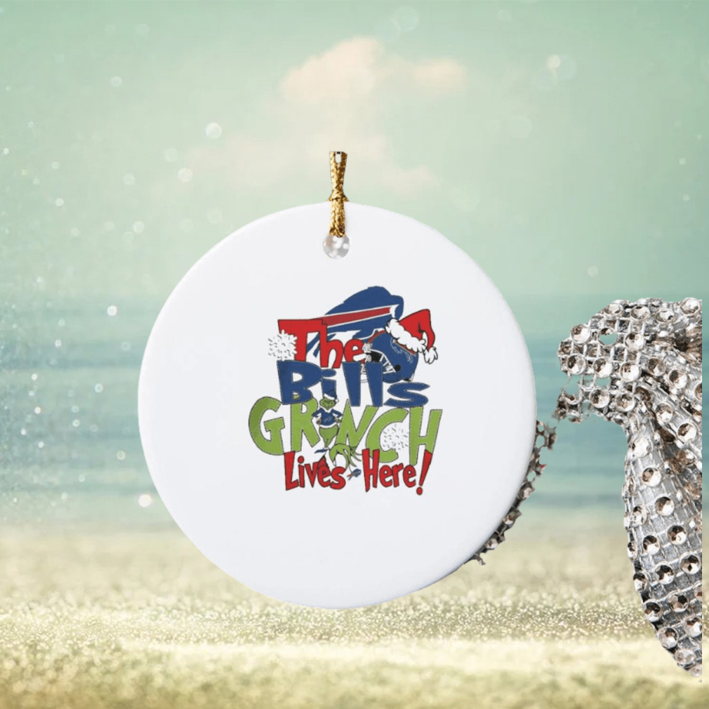 the buffalo bills x grinch lives here christmas ornament Circle the buffalo bills x grinch lives here christmas ornament Circle