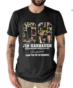 09 Years Jim Harbaugh Michigan Wolverines Football 2015 2024 Thank You For The Memories Signature Shirt