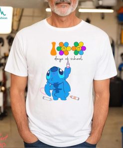100 Days Of School Stitch Drawing Shirt