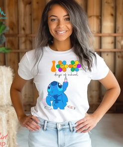 100 Days Of School Stitch Drawing Shirt