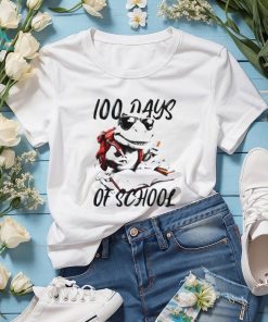 100 Days Of School T Rex With Glasses Shirt