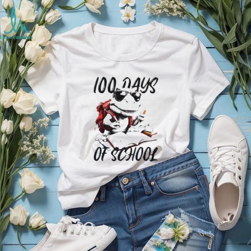 100 Days Of School T Rex With Glasses Shirt
