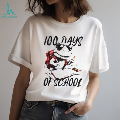 100 Days Of School T Rex With Glasses Shirt