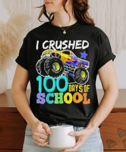 100 Days of School Monster Truck 100th Days of School Boys 2024 T Shirt