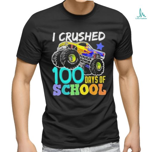 100 Days of School Monster Truck 100th Days of School Boys 2024 T Shirt
