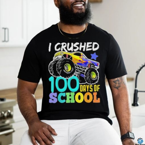 100 Days of School Monster Truck 100th Days of School Boys 2024 T Shirt
