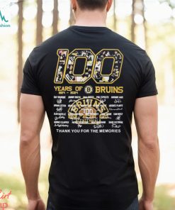 100 Years Of Boston Bruins 1924 2024 Thank You For The Memories Signatures Players T shirt For Fans