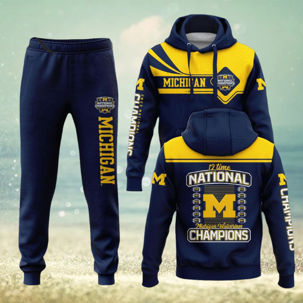 12 Time National Champions Michigan Wolverines College Football Playoff 2023 Hoodie 12 Time National Champions Michigan Wolverines College Football Playoff 2023 Hoodie