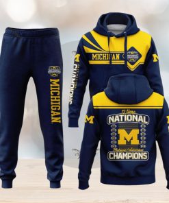 12 Time National Champions Michigan Wolverines College Football Playoff 2023 Hoodie