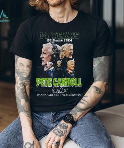 14 Years 2010 – 2024 Pete Carroll Thank You For The Memories T Shirt