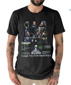 14 seasons 2010 2024 seattle seahawks thank you for the memories shirt