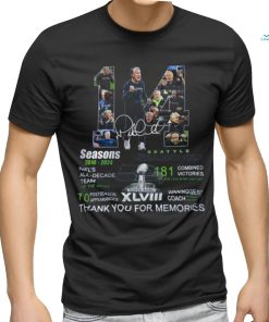 14 seasons 2010 2024 seattle seahawks thank you for the memories shirt