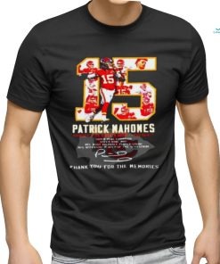 15 Patrick Mahomes Kansas City Chiefs present thank you for the memories shirt