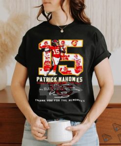 15 Patrick Mahomes Kansas City Chiefs present thank you for the memories shirt