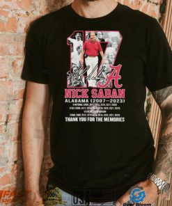 17 Nick Saban Alabama 2007 2023 Thank You For The Memories Signatures Shirt