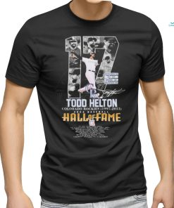 17 Todd Helton Colorado Rockies 1997 2013 Hall Of Fame Baseball 2024 Signatures Shirt