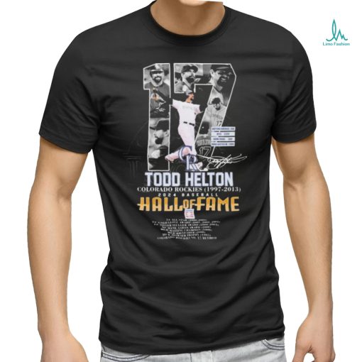 17 Todd Helton Colorado Rockies 1997 2013 Hall Of Fame Baseball 2024 Signatures Shirt