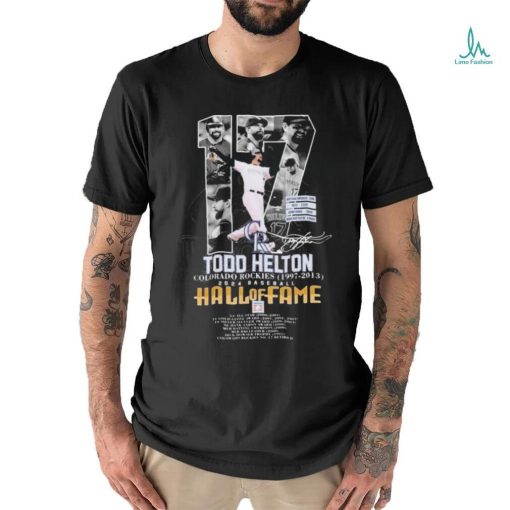 17 Todd Helton Colorado Rockies 1997 2013 Hall Of Fame Baseball 2024 Signatures Shirt