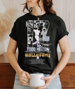 17 Todd Helton Colorado Rockies 1997 2013 Hall Of Fame Baseball 2024 Signatures Shirt