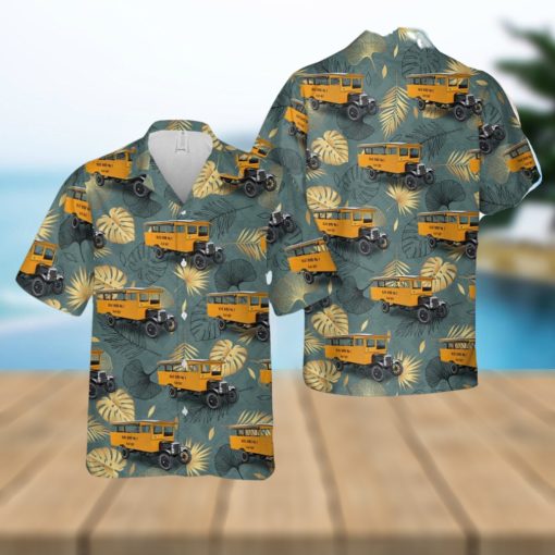 1927 Blue Bird No. 1 School Bus Aloha Hawaiian Shirt