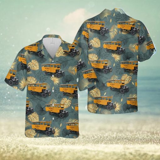 1927 Blue Bird No. 1 School Bus Aloha Hawaiian Shirt