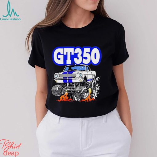 1965 1966 Shelby Gt350 Mustang Classic Cartoon Muscle Car Full Color Design T Shirt