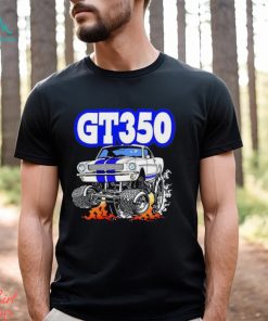 1965 1966 Shelby Gt350 Mustang Classic Cartoon Muscle Car Full Color Design T Shirt