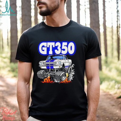 1965 1966 Shelby Gt350 Mustang Classic Cartoon Muscle Car Full Color Design T Shirt