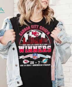 2023 2024 AFC Super Wild Card winners Kansas City Chiefs 26 27 Miami Dolphins shirt
