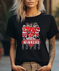 2023 2024 National football conference Wild Card Winners Tampa Bay Buccaneers player signatures logo firework shirt, hoodie, sweater, long sleeve and tank top 2023 2024 National football conference Wild Card Winners Tampa Bay Buccaneers player signatures logo firework shirt