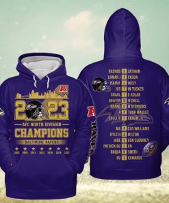 2023 AFC North Division Champions Baltimore Ravens Hoodie T Shirt