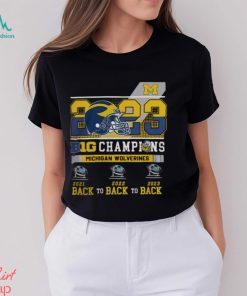 2023 B10 Champions Michigan Wolverines Back To Back To Back Shirt