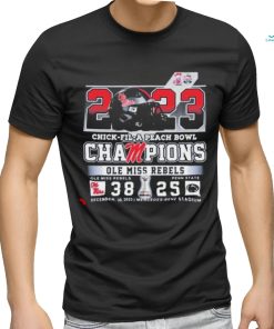 2023 Chick fil A Peach Bowl Champions Ole Miss Rebels 38 25 Penn State shirt