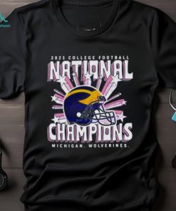 2023 College Football National Champions Michigan Wolverines Helmet Shirt
