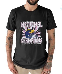2023 College Football National Champions Michigan Wolverines Helmet T Shirt