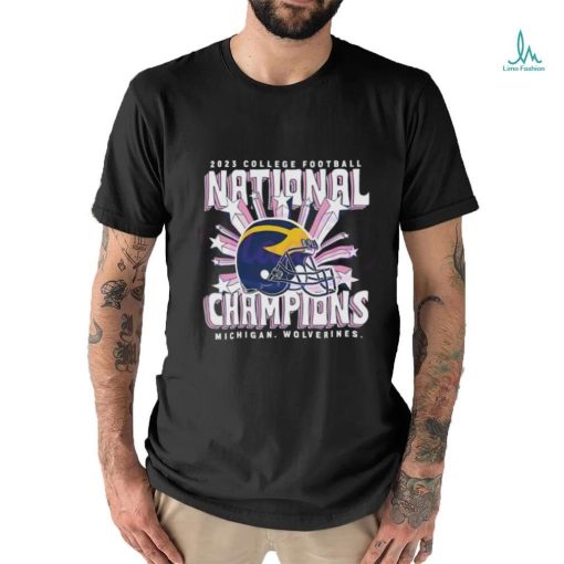 2023 College Football National Champions Michigan Wolverines Helmet T Shirt