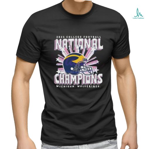 2023 College Football National Champions Michigan Wolverines Helmet T Shirt