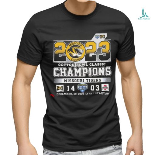 2023 Cotton Bowl Classic Missouri Tigers Champions 14 03 OSU shirt