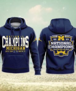 2023 National Champions Go Blue Michigan Wolverines 3d Hoodie