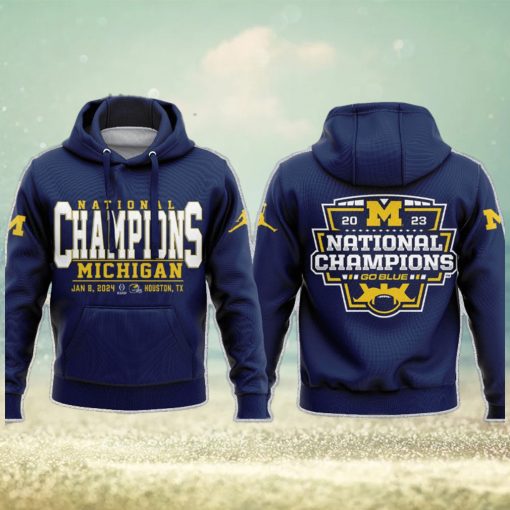 2023 National Champions Go Blue Michigan Wolverines 3d Hoodie