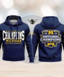 2023 National Champions Go Blue Michigan Wolverines 3d Hoodie