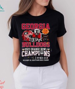 2023 Orange Bowl Champions Georgia Bulldogs 63 3 Florida State Seminoles December 30, 2023 At Hard Rock Stadium T Shirt