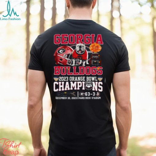 2023 Orange Bowl Champions Georgia Bulldogs 63 3 Florida State Seminoles December 30, 2023 At Hard Rock Stadium T Shirt