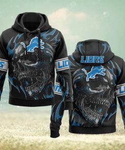 2023 Punisher Skull Detroit Lions 3d Hoodie