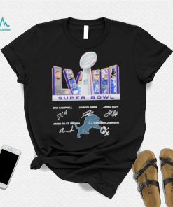 2023 Super Bowl LVIII Detroit Lions Signatures Logo Shirt