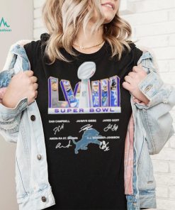 2023 Super Bowl LVIII Detroit Lions Signatures Logo Shirt