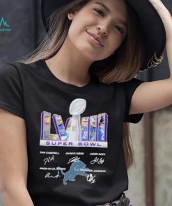 2023 Super Bowl LVIII Detroit Lions Signatures Logo Shirt