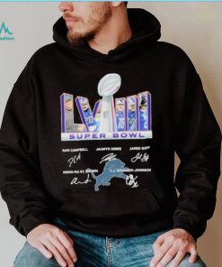 2023 Super Bowl LVIII Detroit Lions Signatures Logo Shirt