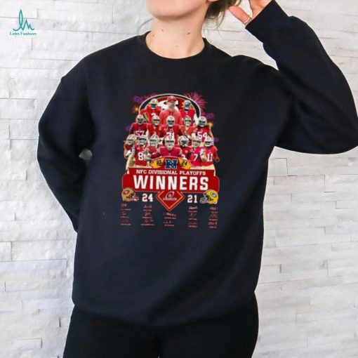 2023 – 2024 NFC Division Playoffs Winner San Francisco 49ers 24 – 21 Green Bay Packers Signatures t shirt
